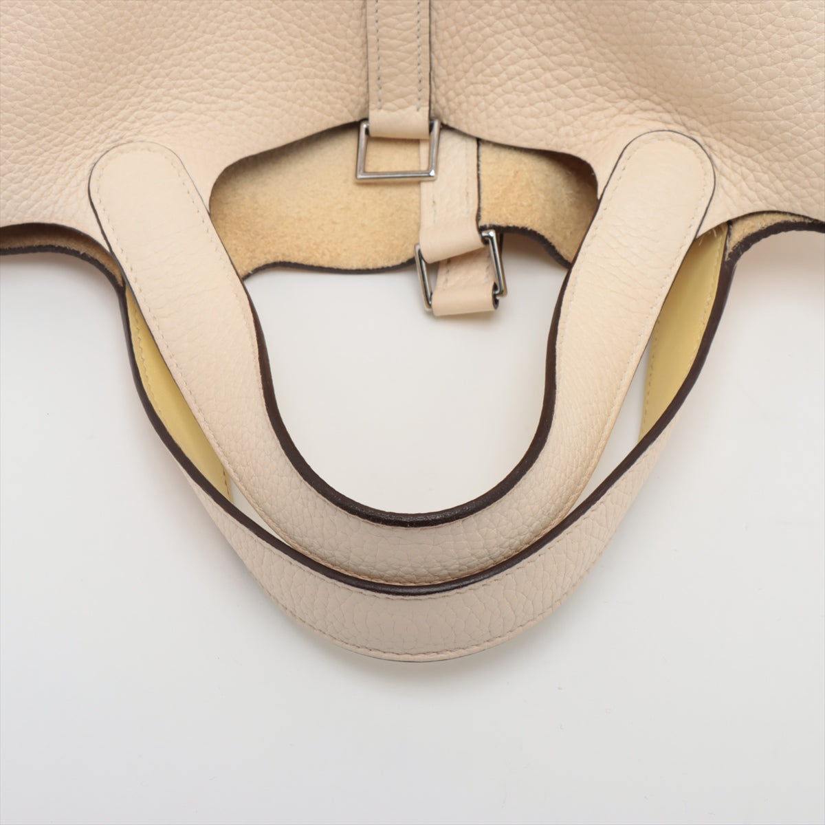 HERMES Picotin Lock 18 PM Eclat Taurillon Clemence x Vaux Swift Nata x Jaune Poussin Silver hardware Y:2020