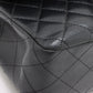 Chanel Matelasse 25 Caviar skin Double Flap Double Chain Bag Black Silver Hardware