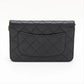 Matelasse Caviar Skin chain wallet black