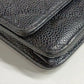 Matelasse Caviar Skin chain wallet black