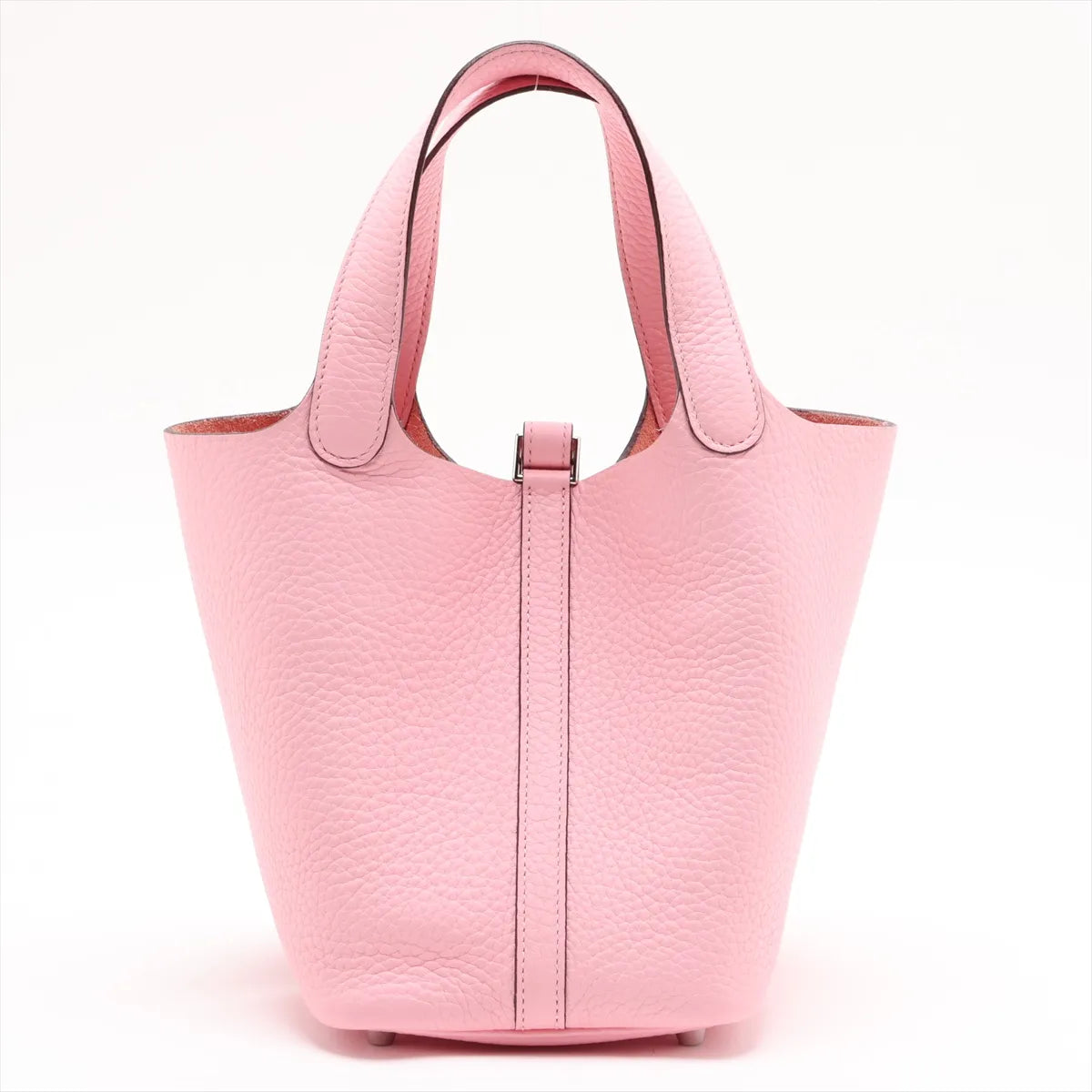 Hermes Picotin Lock 18 PM, Taurillon Clemence, Rose Sakura, silver hardware: Z
