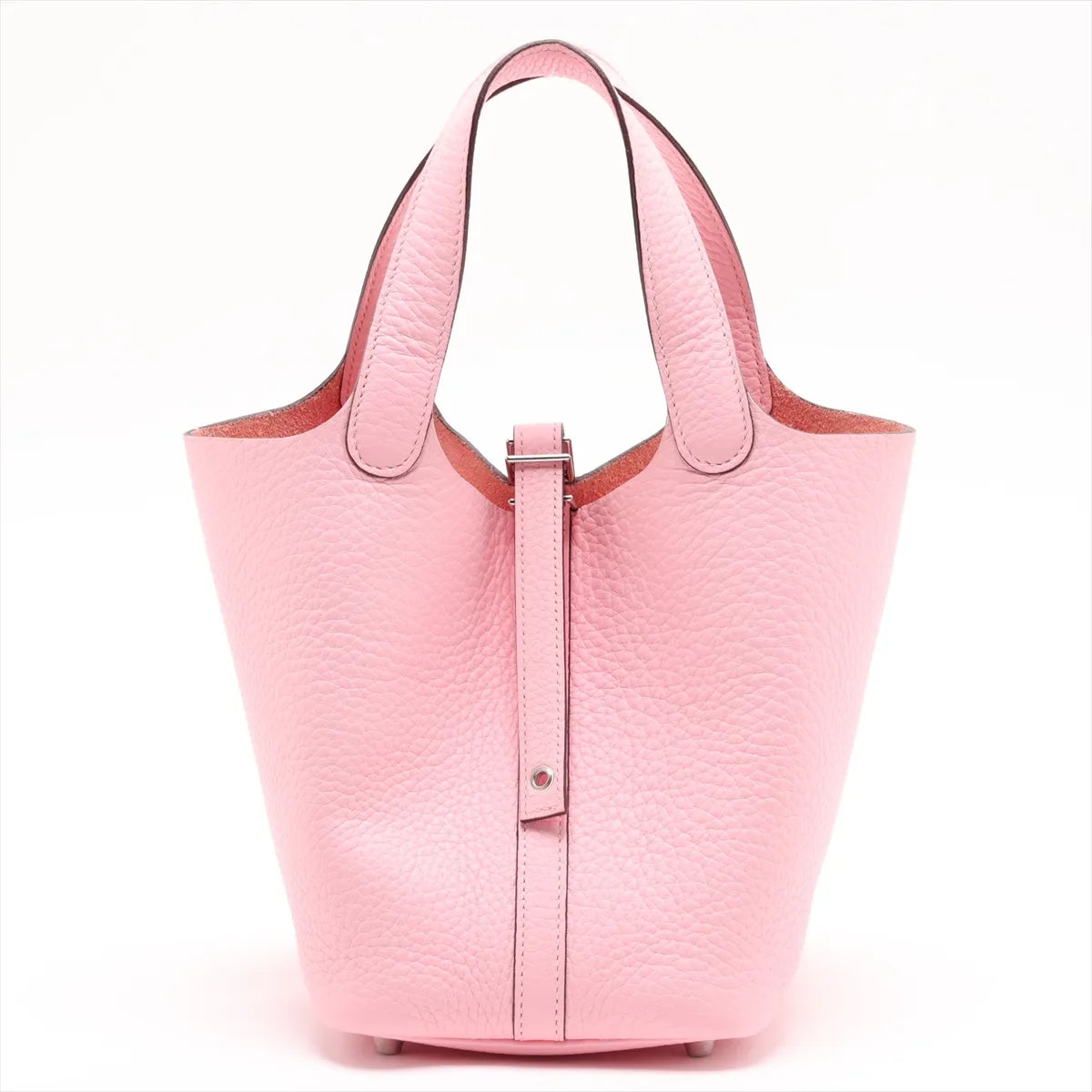Hermes Picotin Lock 18 PM, Taurillon Clemence, Rose Sakura, silver hardware: Z