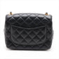 Chanel Mini Matelassé Lambskin Single Flap Chain Bag, Black with Gold Hardware