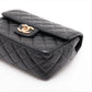 Chanel Mini Matelassé Lambskin Single Flap Chain Bag, Black with Gold Hardware