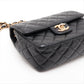 Chanel Mini Matelassé Lambskin Single Flap Chain Bag, Black with Gold Hardware