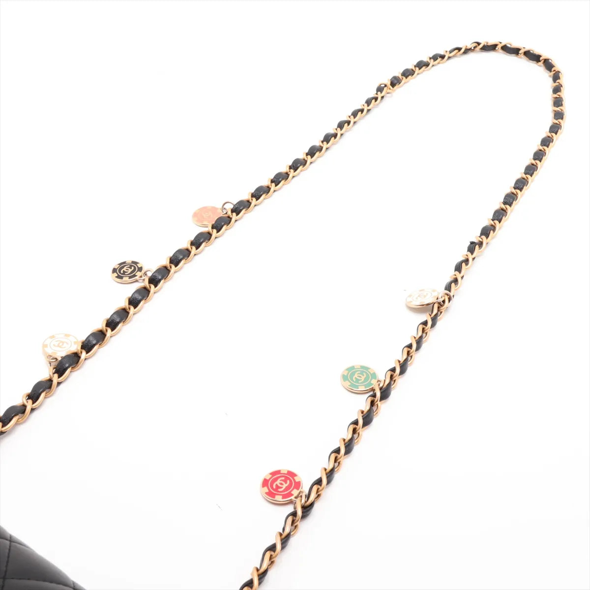 Chanel Mini Matelassé Lambskin Single Flap Chain Bag, Black with Gold Hardware