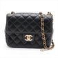 Chanel Mini Matelassé Lambskin Single Flap Chain Bag, Black with Gold Hardware